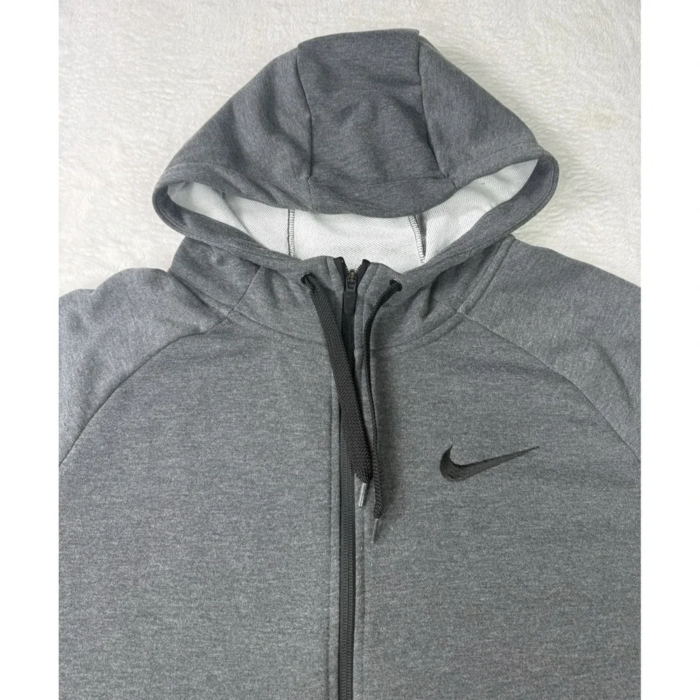 Nike Dri Fit Hoodie‎ Jacket Size XL Tall Gray Full Zip * MINT CONDITION*